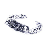 Demon Skull Play Guitar Bracelet Stainless Steel Hiphot Rock Band