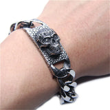 Biker Skeleton Bracelet 316L Stainless Steel Punk Bracelet