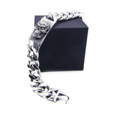 Biker Skeleton Bracelet 316L Stainless Steel Punk Bracelet