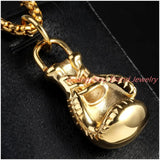 316L Stainless Steel Boxing Glove Pendant Necklace High Quality
