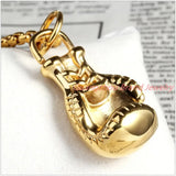 316L Stainless Steel Boxing Glove Pendant Necklace High Quality
