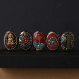 Nepalese Buddhist Tibetan Brass Metal Clay Loose Craft Beads