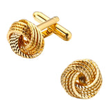 Golden Knot Cufflinks Buttons for Mens Wedding Business Shirt
