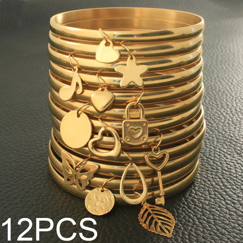 Stainless Steel Jewelry 68mm Cuff Bangles Bracelet For Women