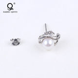 925 Silver Pearl Stud Earrings