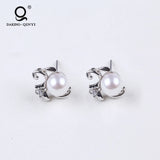 925 Silver Pearl Stud Earrings