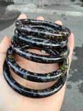 Natural Plum Blossom Jade Bangle Handring Fine Jewelry