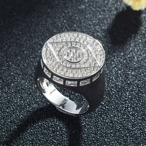 Eyes Ring Silver-color Full Zirconia Rings For Women Lady Ring Jewelry CZ Gift