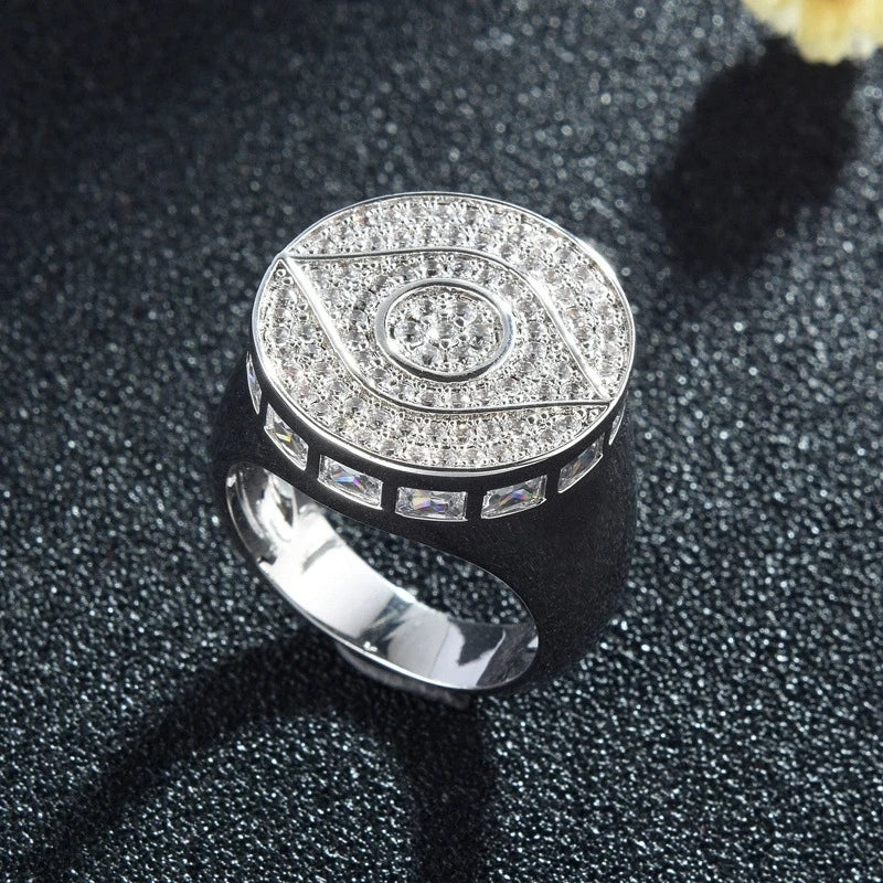 Eyes Ring Silver-color Full Zirconia Rings For Women Lady Ring Jewelry CZ Gift