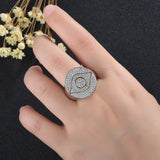 Eyes Ring Silver-color Full Zirconia Rings For Women Lady Ring Jewelry CZ Gift