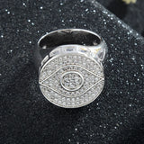 Eyes Ring Silver-color Full Zirconia Rings For Women Lady Ring Jewelry CZ Gift