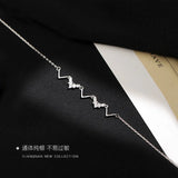 925 Silver Zircon Star Necklace for Women