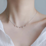 925 Silver Zircon Star Necklace for Women
