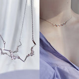 925 Silver Zircon Star Necklace for Women