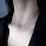 925 Silver Zircon Star Necklace for Women