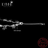 925 Silver Butterfly Pendant Anklet Bracelet Foot Chain for Women