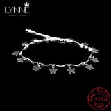 925 Silver Butterfly Pendant Anklet Bracelet Foot Chain for Women