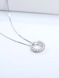 925 Silver Choker Necklace with Rhinestone Pendant | Women's Jewelry Gift