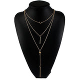 Punk Bar Dots Tassel Choker Necklace For Couple Lovers' Girl Gift