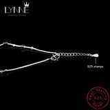 Square Pendant 925 Silver Bracelet Ladies Hand Chain Gift