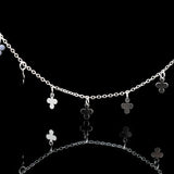925 Silver Leaf Clover Pendant Bracelet Lucky Chain for Women