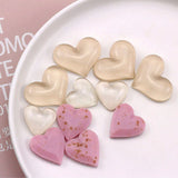 50pcs/Lot Heart Patch Stickers Resin Cabochons DIY Jewelry Findings