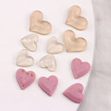50pcs/Lot Heart Patch Stickers Resin Cabochons DIY Jewelry Findings