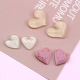 50pcs/Lot Heart Patch Stickers Resin Cabochons DIY Jewelry Findings