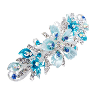 Crystal Flower Hair Barrettes Women's Hair Clips