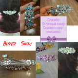 Crystal Flower Hair Barrettes Women's Hair Clips
