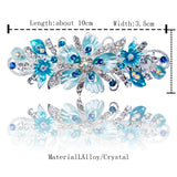 Crystal Flower Hair Barrettes Women's Hair Clips