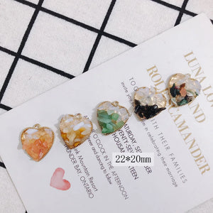 20pcs Heart Pendants 22*20mm DIY Earring Charms