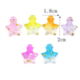 100pcs 18*20mm Glitter Star Resin Cabochons DIY Jewelry Accessories