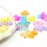 100pcs 18*20mm Glitter Star Resin Cabochons DIY Jewelry Accessories