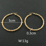 Stainless Steel Hoop Earrings Personality Bijoux En Acier Inoxydable