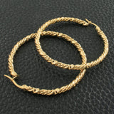 Stainless Steel Hoop Earrings Personality Bijoux En Acier Inoxydable