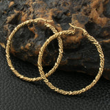 Stainless Steel Hoop Earrings Personality Bijoux En Acier Inoxydable