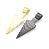 Golden Cone Pendant Man Necklace Stainless Steel