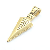 Golden Cone Pendant Man Necklace Stainless Steel