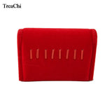 Red Velvet Necklace Storage Holder Bracelet Organizer Stand