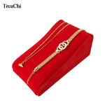 Red Velvet Necklace Storage Holder Bracelet Organizer Stand