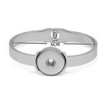 LOVE Metal Stainless Steel Snap Button Bangle Bracelet