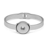 LOVE Metal Stainless Steel Snap Button Bangle Bracelet