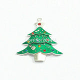 10pcs Christmas Tree Rhinestone Pendants for Jewelry Making