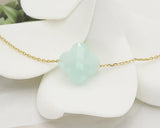 Yellow Crystal Necklace For Girlfriend Gift