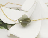 Yellow Crystal Necklace For Girlfriend Gift