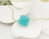 Yellow Crystal Necklace For Girlfriend Gift