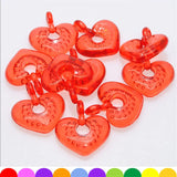 Colorful Heart Shape Acrylic Necklace Pendants 280pcs
