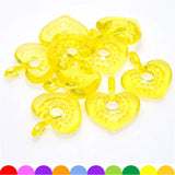 Colorful Heart Shape Acrylic Necklace Pendants 280pcs