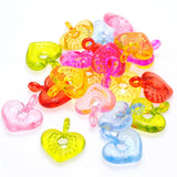 Colorful Heart Shape Acrylic Necklace Pendants 280pcs
